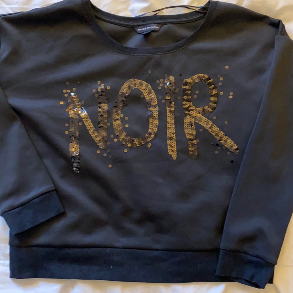 Rockin republic black sweatshirt with black sequins
